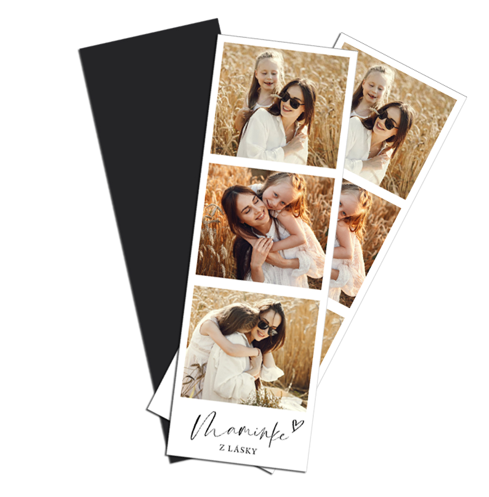 Magnetka s vlastnou fotografiou 15x5cm - 3 fotografie a vlastný text